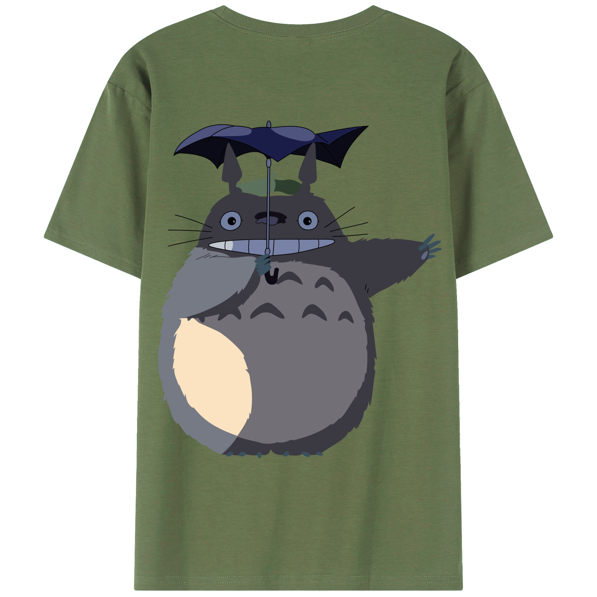 （画像用） となりのトトロ 草壁メイ 草壁サツキ My Neighbor Totoro Satsuki Kusakabe Mei Kusakabe 綿100％ メンズ半袖Tシャツ（バックプリント） 通気性